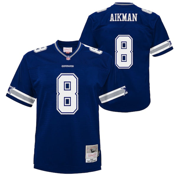 Troy Aikman Dallas Cowboys Youth 1996 Legacy Jersey - Navy/White - Image 2