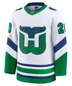 Alternative view of Sebastian Aho Carolina Hurricanes  Throwback Premium Jersey - White