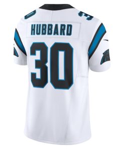 Alternative view of Chuba Hubbard Carolina Panthers Nike  Vapor F.U.S.E. Limited Jersey - White