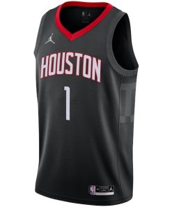 Alternative view of John Wall Houston Rockets Jordan Brand 2020/21 Swingman Jersey - Statement Edition - Black