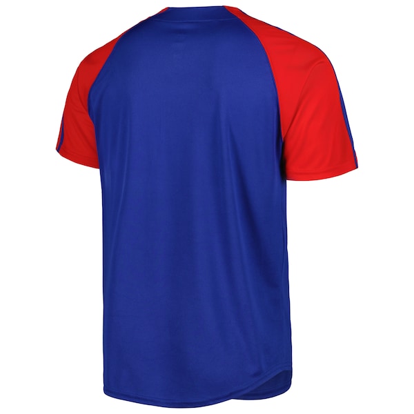 Chicago Cubs Stitches Button-Down Raglan Fashion Jersey - Royal - Image 3