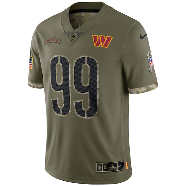 Chase Young Washington Commanders Nike 2022 Salute To Service Limited Jersey - Olive - Image 2