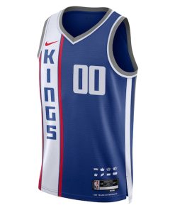 Alternative view of Sacramento Kings Nike Unisex 2023/24 Custom Swingman Jersey - Blue - City Edition