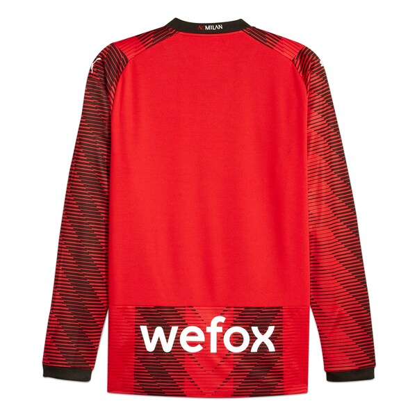 AC Milan Puma 2023/24 Home Replica Long Sleeve Jersey - Red - Image 3