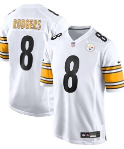 Aaron Rodgers Pittsburgh Steelers Nike Game Jersey - White/Black