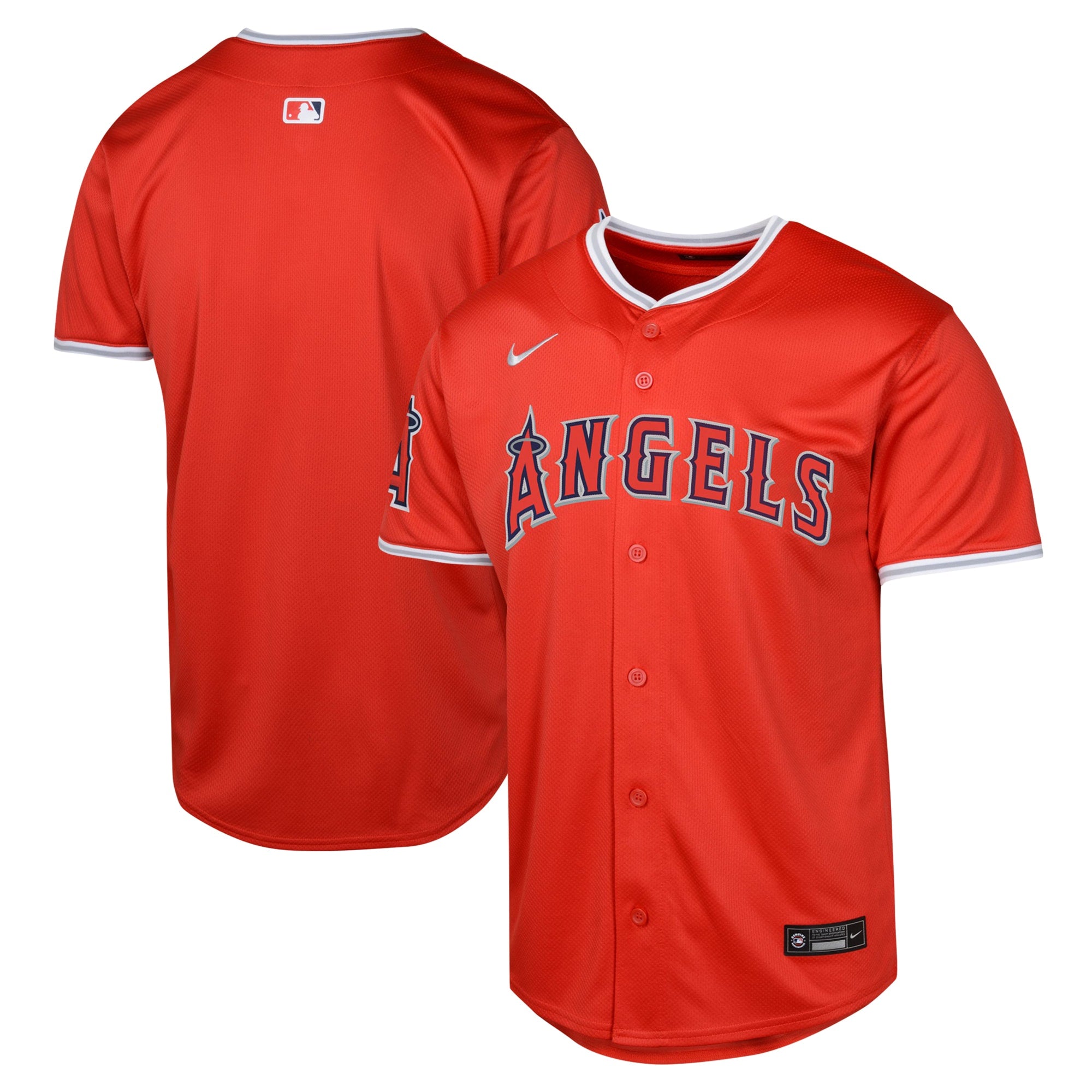 Los Angeles Angels Youth Alternate 2 Limited Jersey - White/Red - Image 5