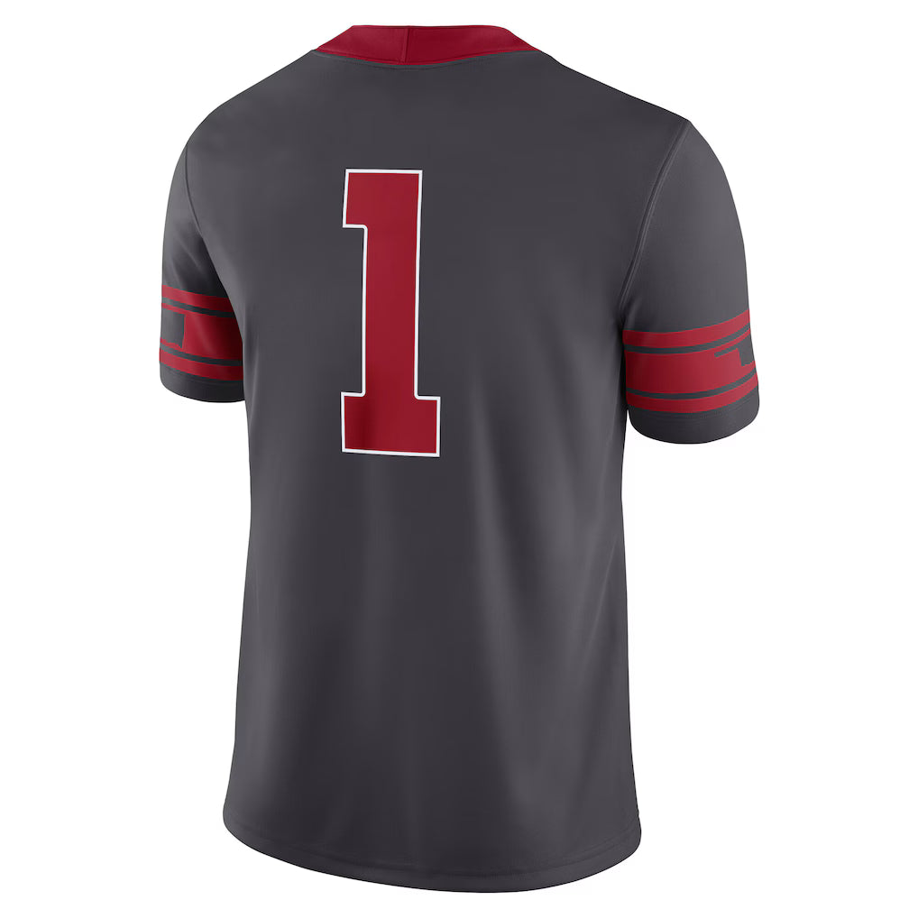 #1 Oklahoma Sooners Jordan Brand Alternate Game Jersey - Anthracite - Image 2