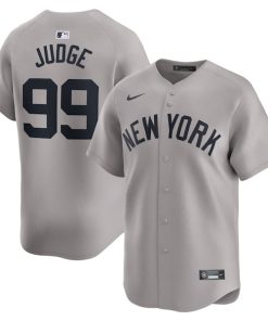 Alternative view of Aaron Judge New York Yankees Nike Away Limited Player Jersey - Gray/White
