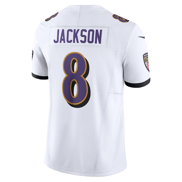 Lamar Jackson Baltimore Ravens Nike Vapor F.U.S.E. Limited Jersey - White/Black - Image 4