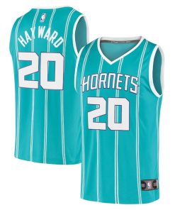 Gordon Hayward Charlotte Hornets  2020/21 Fast Break Replica Player Jersey Teal - Icon Edition