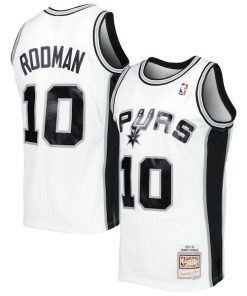 Alternative view of Dennis Rodman San Antonio Spurs  2001/02 Hardwood Classics Swingman Jersey - White