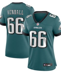 Drew Kendall Philadelphia Eagles Nike Women's Team Game Jersey - Midnight Green