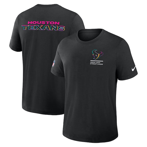 Houston Texans Nike 2025 NFL Crucial Catch Tri-Blend Dri-FIT T-Shirt - Black