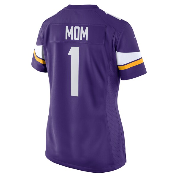 Number 1 Mom Minnesota Vikings Nike Women's Game Jersey - Purple - Image 3