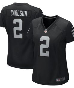 Alternative view of Daniel Carlson Las Vegas Raiders Nike Women's  Game Jersey -  Black