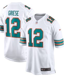 Bob Griese Miami Dolphins Nike Retired Player Jersey - White/Aqua