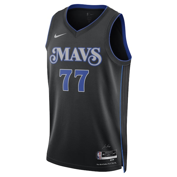Luka Don?i? Dallas Mavericks Nike Unisex 2023/24 Swingman Jersey - Black - City Edition - Image 2