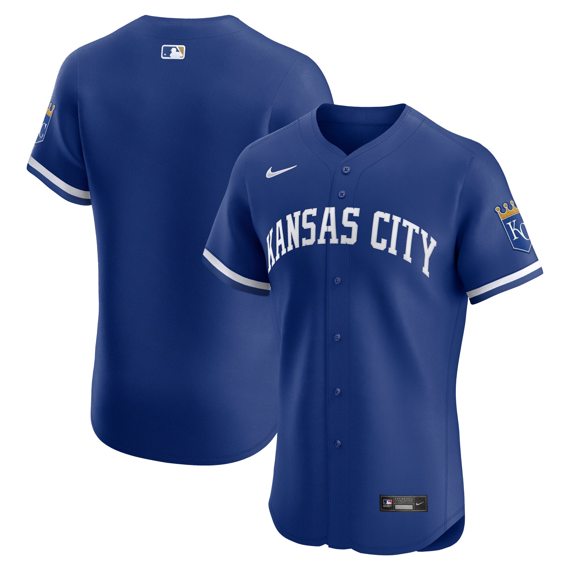 Kansas City Royals Nike Alternate Elite Jersey - Light Blue/White/Royal - Image 8