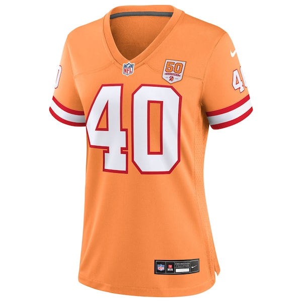 Mike Alstott Tampa Bay Buccaneers Nike Women's 50th Season Game Jersey - Creamsicle/Red - Image 3