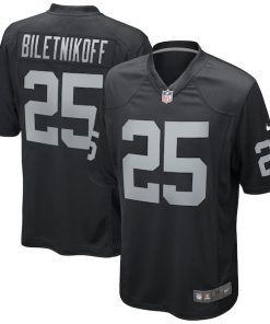 Fred Biletnikoff Las Vegas Raiders Nike Game Retired Player Jersey - Black