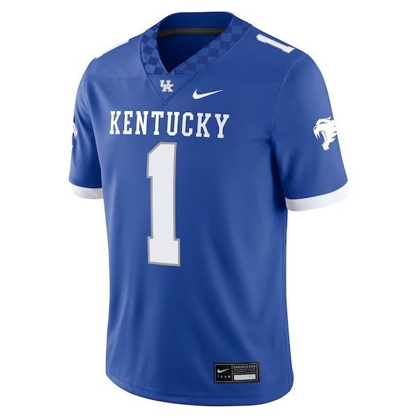 #1 Kentucky Wildcats Nike Game Jersey - Royal/White - Image 3