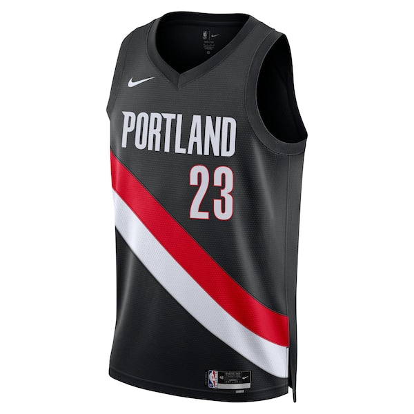 Donovan Clingan Portland Trail Blazers Nike Unisex Swingman Jersey - Icon Edition - Black - Image 2