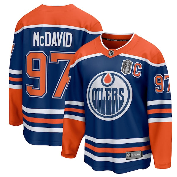 Connor McDavid Edmonton Oilers 2025 Stanley Cup Final Home Breakaway Jersey - Royal