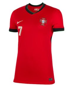 Alternative view of Cristiano Ronaldo Portugal National Team Nike Women's 2024 Home Replica Jersey - Red