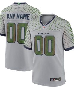 Seattle Seahawks Nike 2025 Rivalries Collection Custom Game Jersey - Wolf Gray