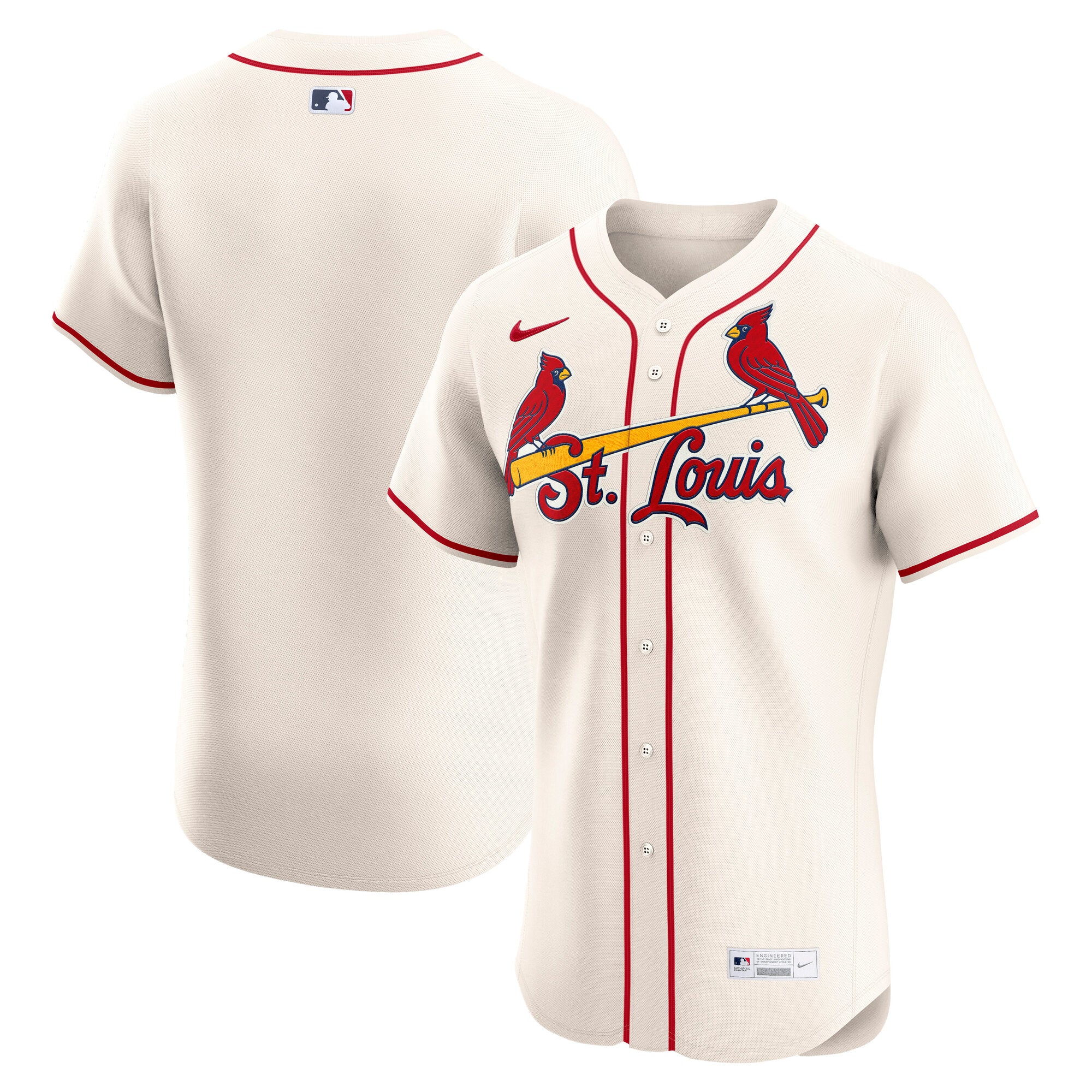 St. Louis Cardinals Nike Home Elite Jersey - White/Cream - Image 6