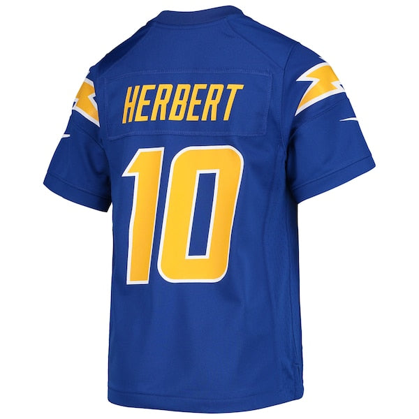 Justin Herbert Los Angeles Chargers Nike Youth Game Jersey - Royal/Navy/Powder Blue/White - Image 4