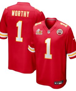 Xavier Worthy Kansas City Chiefs Nike Super Bowl LIX Game Jersey - Red