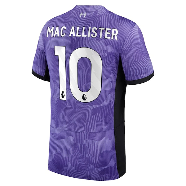 Alexis Mac Allister Liverpool Nike 2023/24 Third Stadium Replica Player Jersey - Purple - Image 4