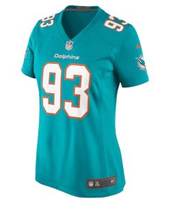 Alternative view of Calais Campbell Miami Dolphins Nike Women's  Game Jersey -  Aqua