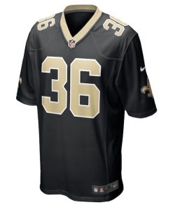 Alternative view of Anthony Johnson New Orleans Saints Nike Team Game Jersey -  Black