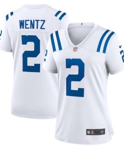 Alternative view of Carson Wentz Indianapolis Colts Nike Women's Game Jersey - White/Royal