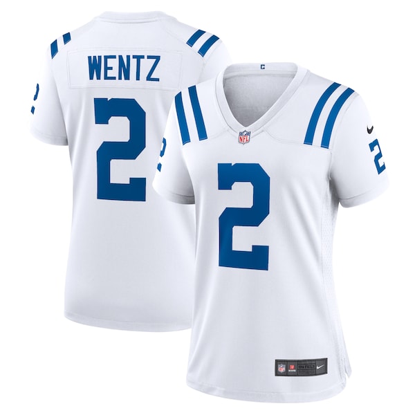 Carson Wentz Indianapolis Colts Nike Women's Game Jersey - White/Royal - Image 2