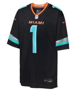 Alternative view of Tua Tagovailoa Miami Dolphins Nike Youth 2025 Rivalries Collection Game Jersey - Pitch Blue