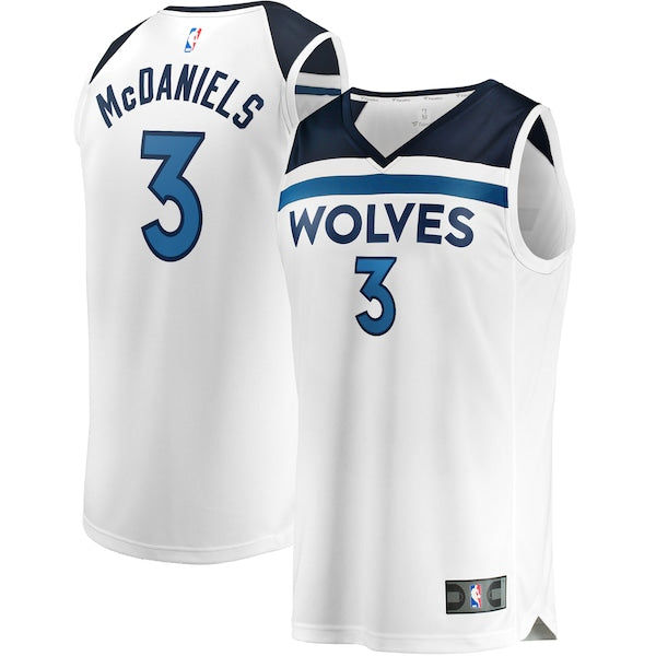 Jaden McDaniels Minnesota Timberwolves Youth Fast Break Replica Player Jersey - Association Edition - White