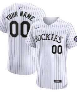 Colorado Rockies Nike Home Elite Custom Jersey - White