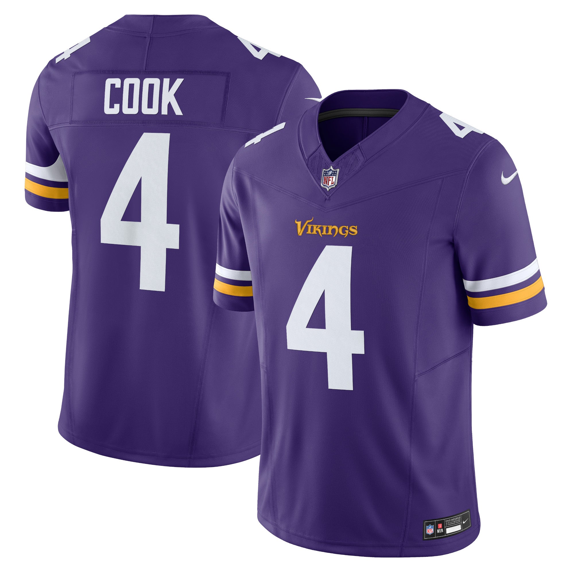 Dalvin Cook Minnesota Vikings Nike Vapor F.U.S.E. Limited Jersey - White/Purple - Image 5