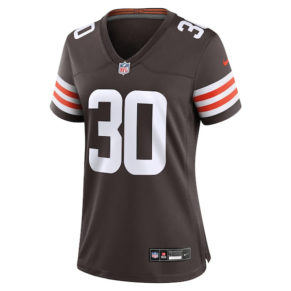 Devin Bush Cleveland Browns Nike Women's Game Jersey - Brown - Image 2