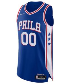 Alternative view of Philadelphia 76ers Nike 2021/22 Diamond Authentic Custom Jersey - Icon Edition - Royal