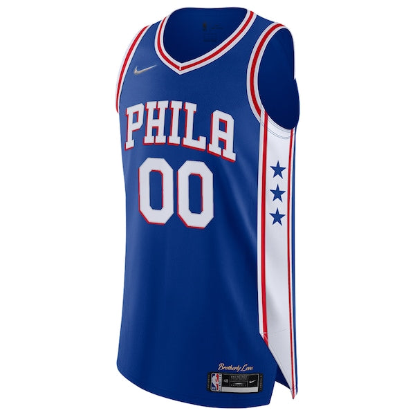 Philadelphia 76ers Nike 2021/22 Diamond Authentic Custom Jersey - Icon Edition - Royal - Image 2