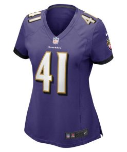 Alternative view of Daryl Worley Baltimore Ravens Nike Women's Game Player Jersey - Purple