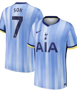 Alternative view of Son Heung-Min Tottenham Hotspur Nike 2024/25 Away Replica Player Jersey - Blue