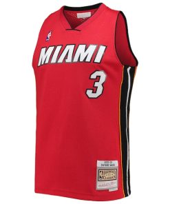 Alternative view of Dwyane Wade Miami Heat Big & Tall Hardwood Classics 2005/06 Swingman Jersey - Red