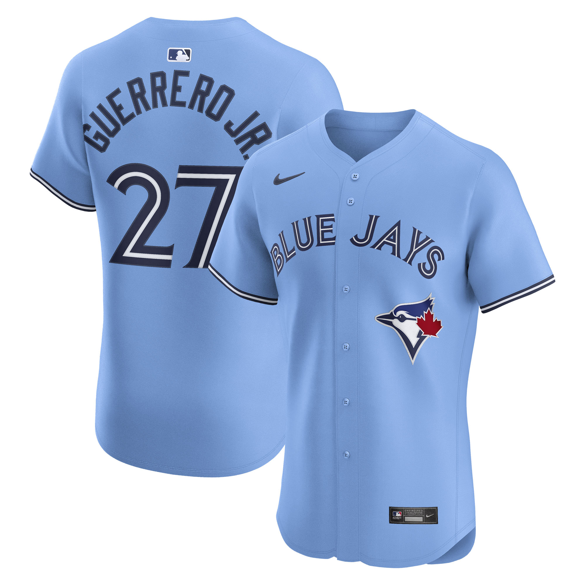 Vladimir Guerrero Jr. Toronto Blue Jays Nike Home Elite Jersey - White/Royal/Powder Blue - Image 8