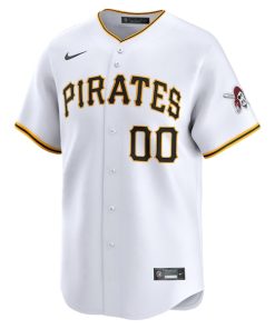 Alternative view of Pittsburgh Pirates Nike Home Limited Custom Jersey - White