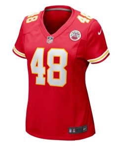 Alternative view of Cole Christiansen Kansas City Chiefs Nike Women's Game Player Jersey - Red